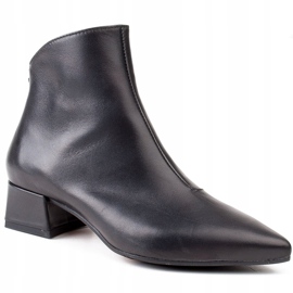 Marco Shoes Stivali Marco 1288B con tacco basso in pelle nero 1