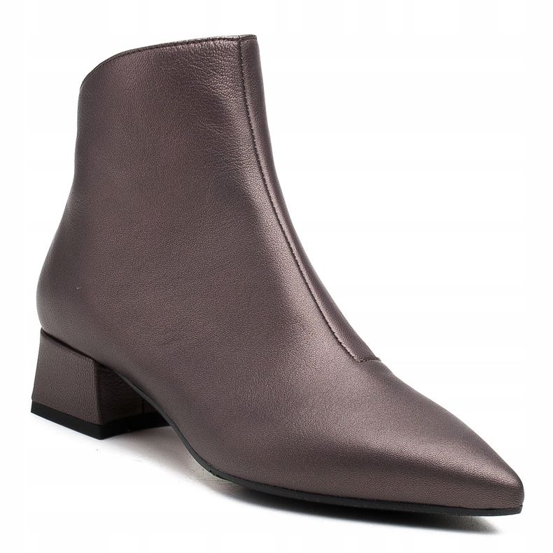 Marco Shoes Stivali Marco 1288B con tacco basso in pelle marrone 1