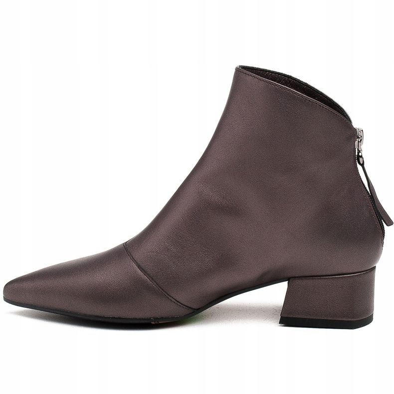 Marco Shoes Stivali Marco 1288B con tacco basso in pelle marrone 2