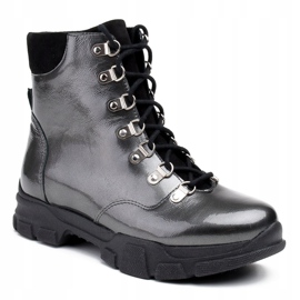 Marco Shoes 1349B Marco stivali sportivi in ​​pelle grigio 1