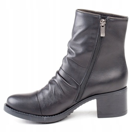 Marco Shoes Comodi stivali in pelle nera con arricciatura nero 2