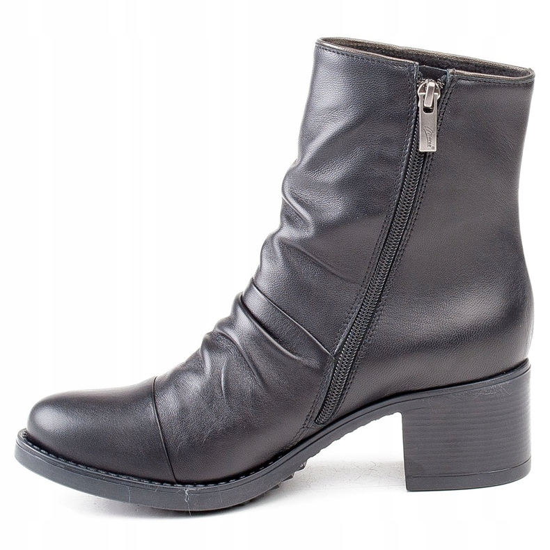 Marco Shoes Comodi stivali in pelle nera con arricciatura nero 2
