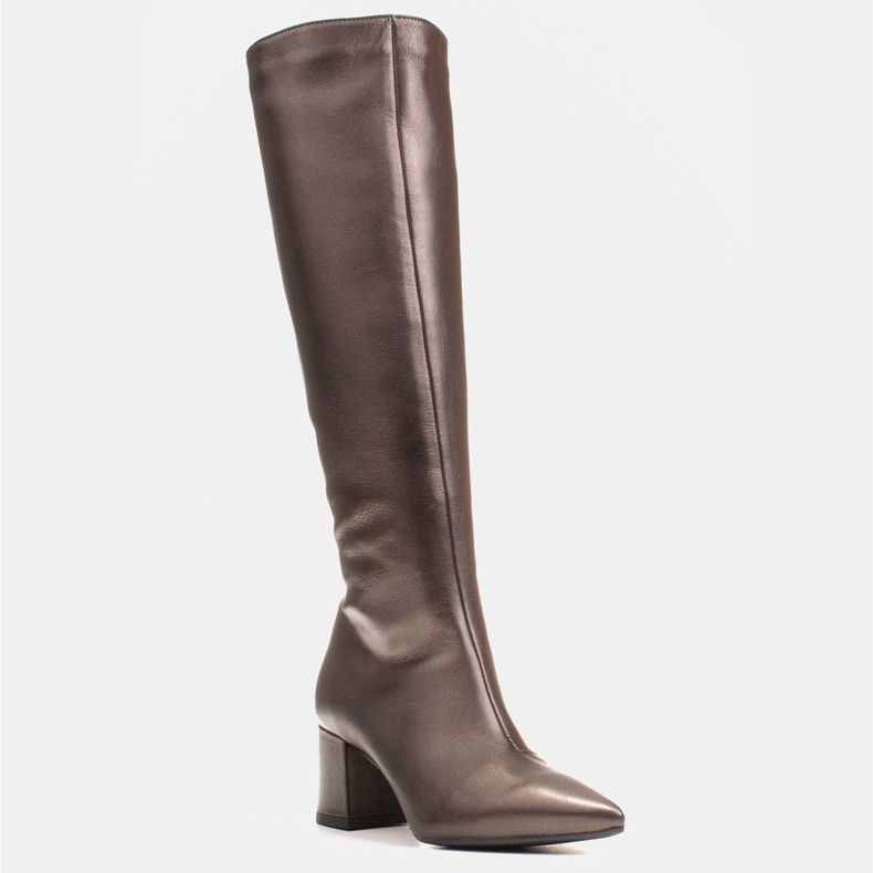 Marco Shoes Stivali da donna eleganti 1376K in un colore marrone metallizzato 1