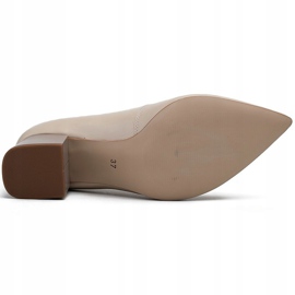 Marco Shoes Décolleté beige 1038P su un tacco stabile 1