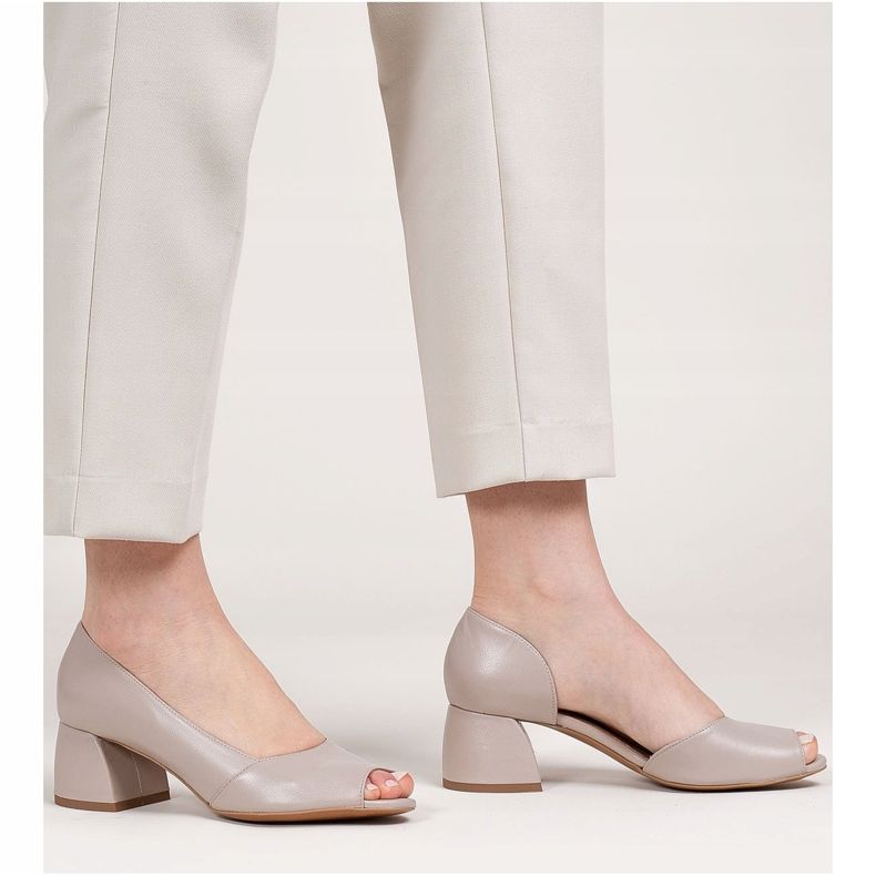 Marco Shoes Sandali in pelle beige 1505P 1