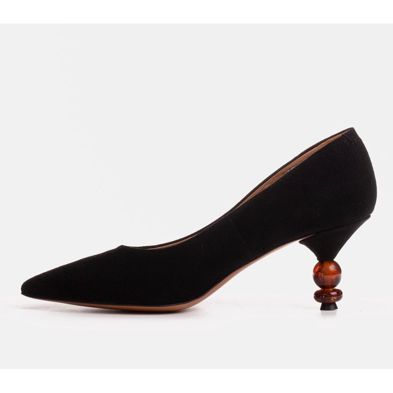 Marco Shoes Décolleté nere con pietre ambra nero 1