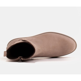 Marco Shoes Stivali leggeri isolati con fondo piatto in pelle naturale beige 1