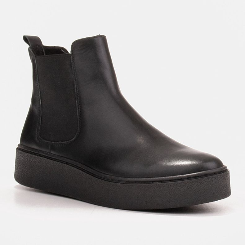 Marco Shoes Stivaletti in morbida pelle naturale nero 1