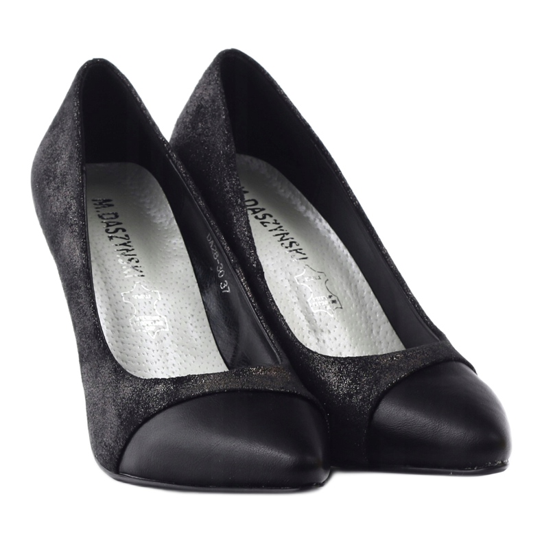 M.Daszyński Daszyński Donne Shiny Pompe DA28 Black nero 4
