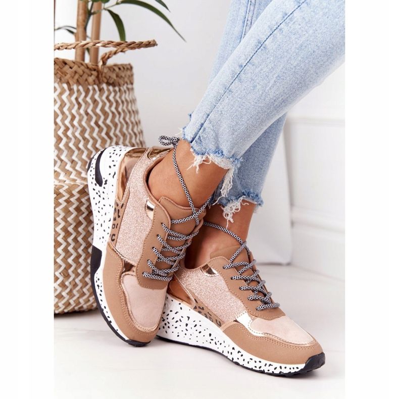 PS1 Sneakers con zeppa da donna Rose Gold Avery rosa d'oro 1
