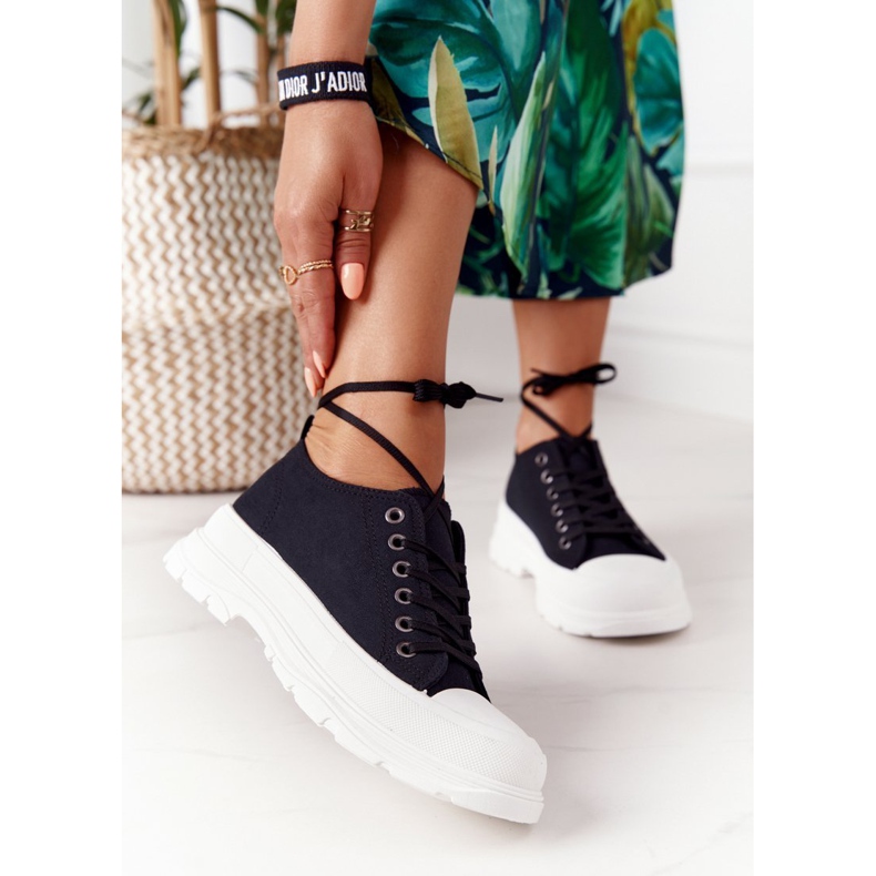 Sneakers Da Donna Sulla Piattaforma Nero Travel Time 2