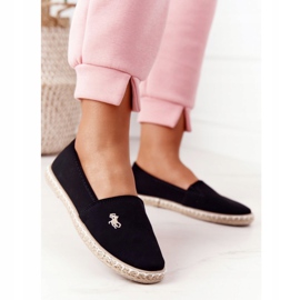 NEWS Espadrillas da donna nere Reyna nero 2