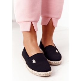 NEWS Espadrillas da donna nere Reyna nero 1