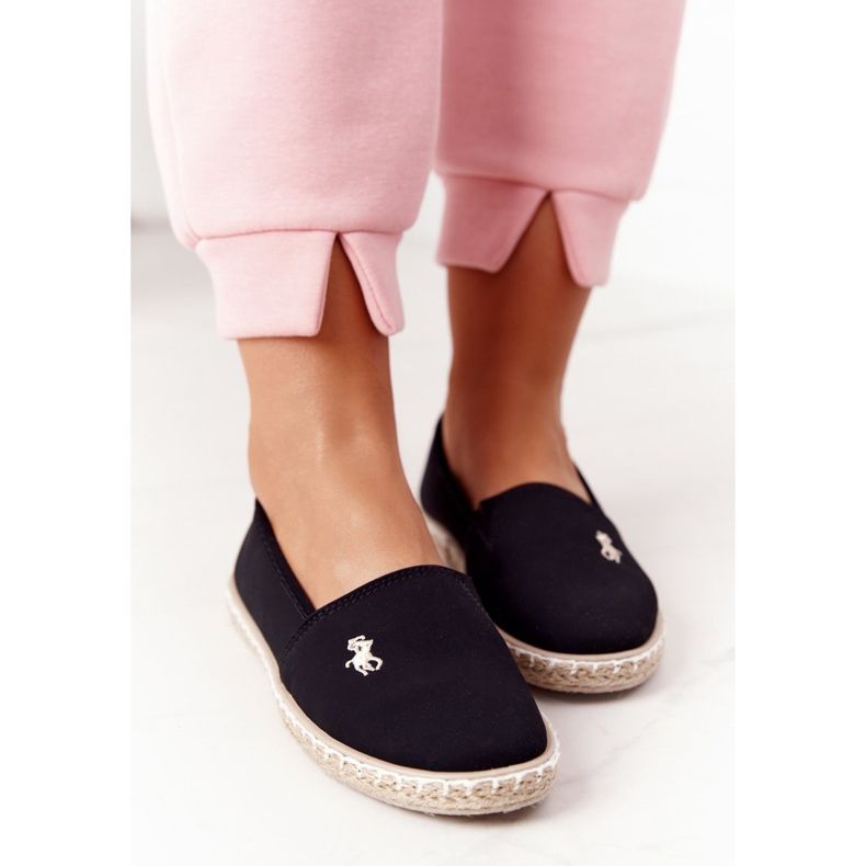 NEWS Espadrillas da donna nere Reyna nero 1