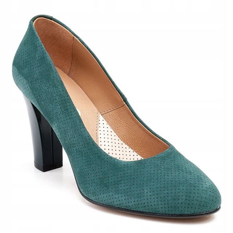 Marco Shoes Décolleté 777P verdi realizzate in pelle scamosciata unica con punti 3D verde 1
