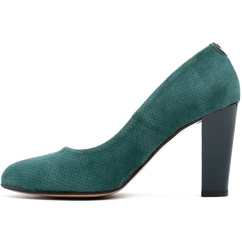 Marco Shoes Décolleté 777P verdi realizzate in pelle scamosciata unica con punti 3D verde 2