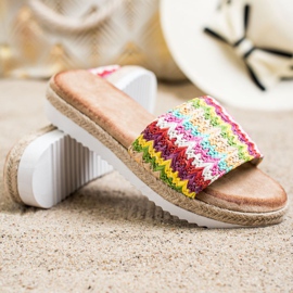 SHELOVET Pantofole Espadrillas Sulla Piattaforma multicolore 1
