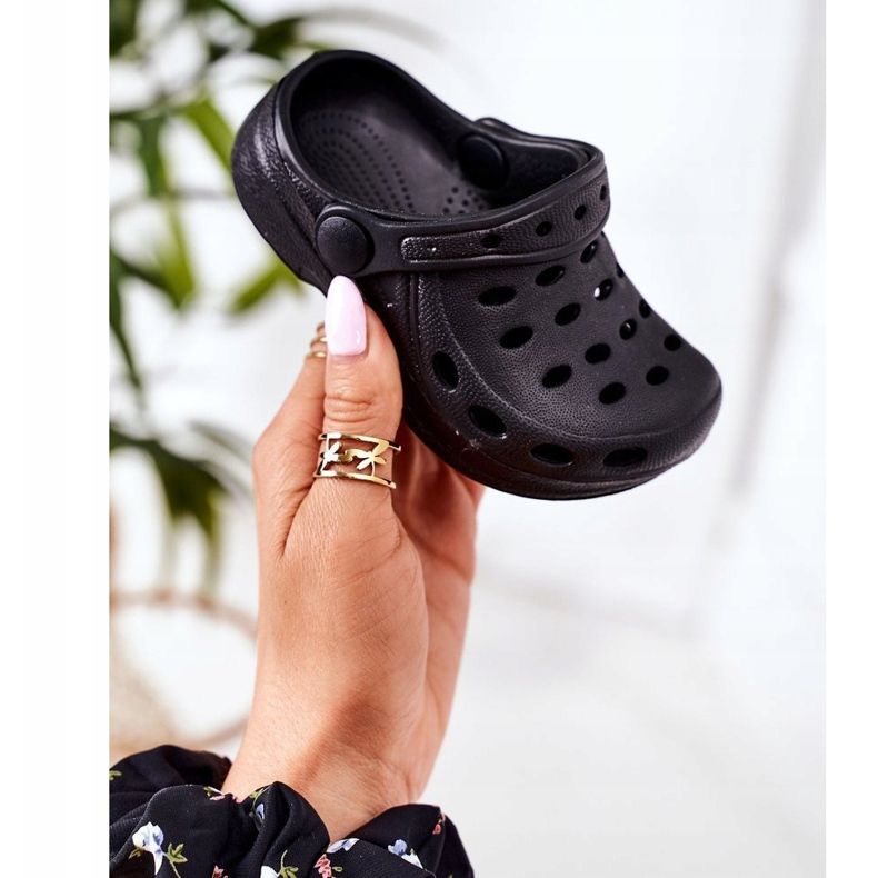 Pantofole Bambini Schiuma Crocs Nero Lucas 1
