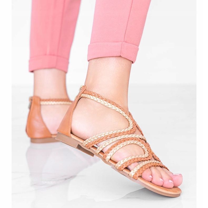 Sandali da donna Velvet Night cammello marrone d'oro 1