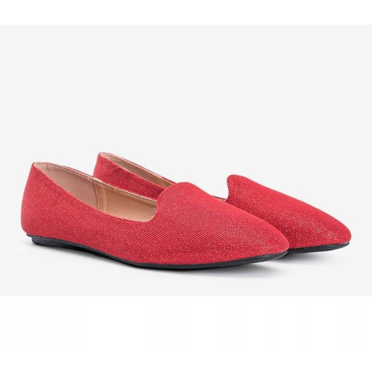 Ballerine rosse con zirconi Larissa rosso 1