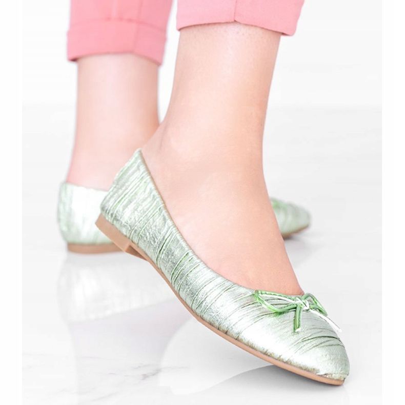 Ballerine Ayris verdi lucide da donna verde 1