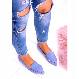Lu Boo Blue Lords Iridescent Jets Suede Spike 128-A5 5