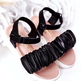 FR1 Sandali Aimy Neri Per Bambini Con Velcro nero 1