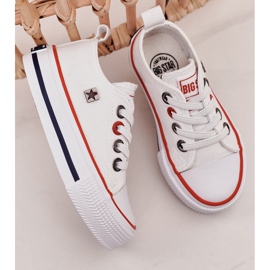 Sneakers basse classiche per bambini Big Star HH374089 Bianco bianca 3