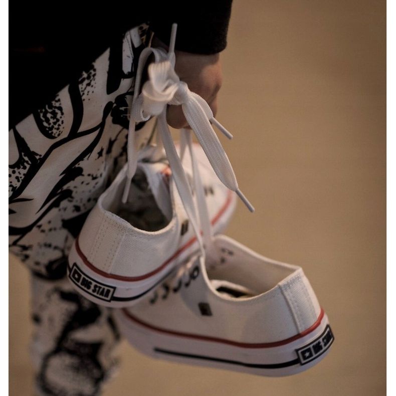 Sneakers basse classiche per bambini Big Star HH374089 Bianco bianca 2