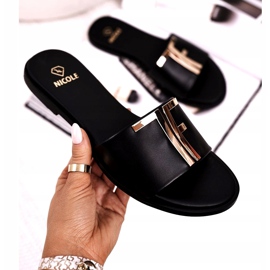 Ciabatte Eleganti da Donna Nere Nicole Dilmah nero 2