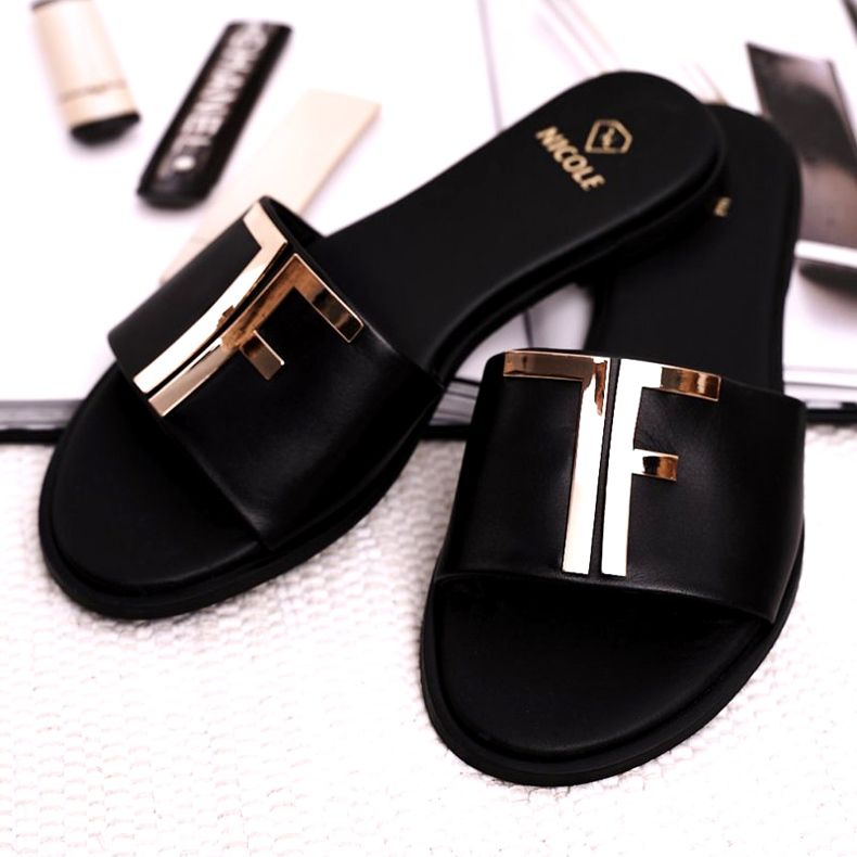 Ciabatte Eleganti da Donna Nere Nicole Dilmah nero 4