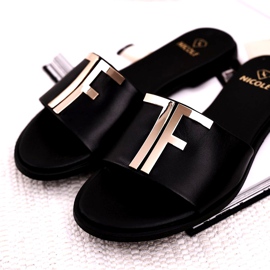 Ciabatte Eleganti da Donna Nere Nicole Dilmah nero 5