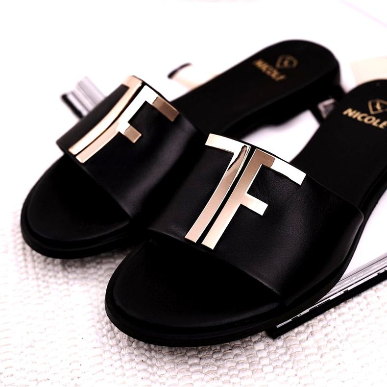 Ciabatte Eleganti da Donna Nere Nicole Dilmah nero 5