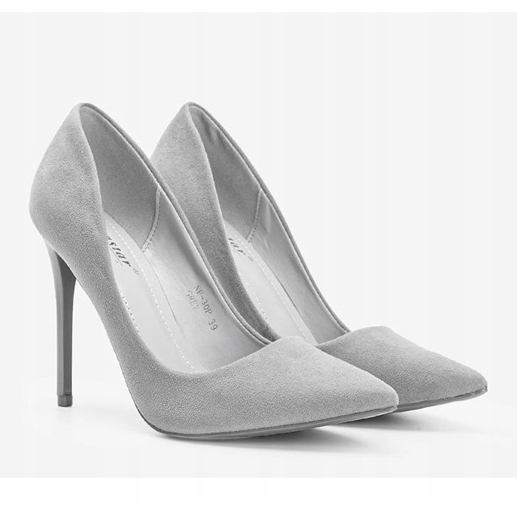 Décolleté grigie su tacco a stiletto Shani grigio 1
