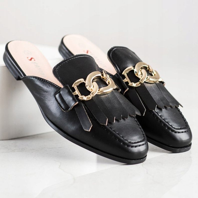 Seastar Pantofole Alla Moda Con Ornamento nero 1