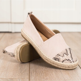 Bestelle Espadrillas Con Inserto Stampa Serpente beige 1