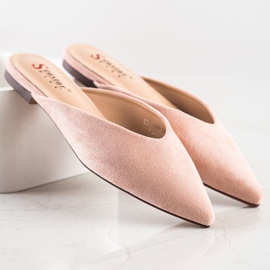 Seastar Pantofole in pelle scamosciata Spitz rosa 1