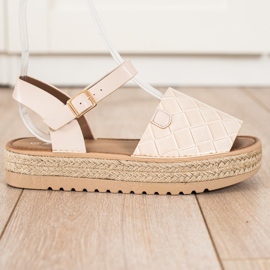 SHELOVET Sandali Espadrillas Con Ecopelle beige 1