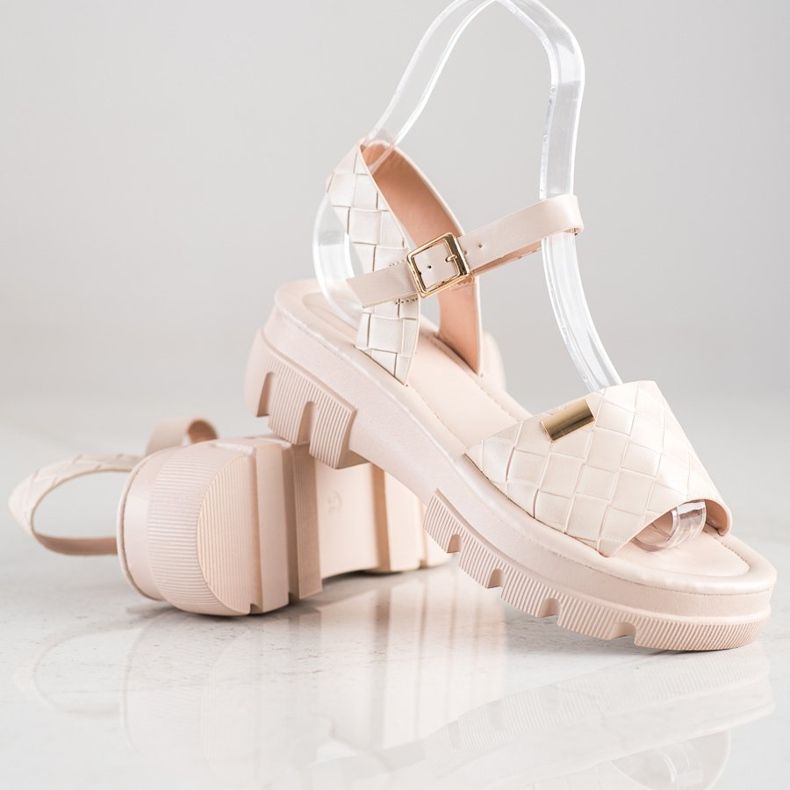 SHELOVET Sandali sulla piattaforma della moda beige 1