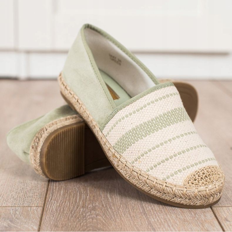 Ideal Shoes Espadrillas Con Motivo verde 1