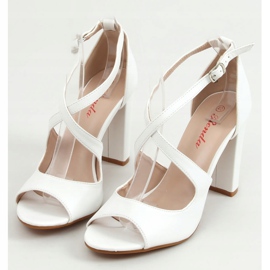 Sandali bianchi con tacco alto S-837 White bianco 1