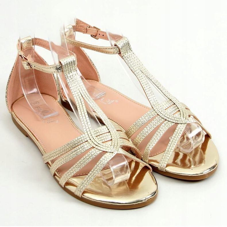 Sandali da donna dorati SM0024 Gold d'oro 1
