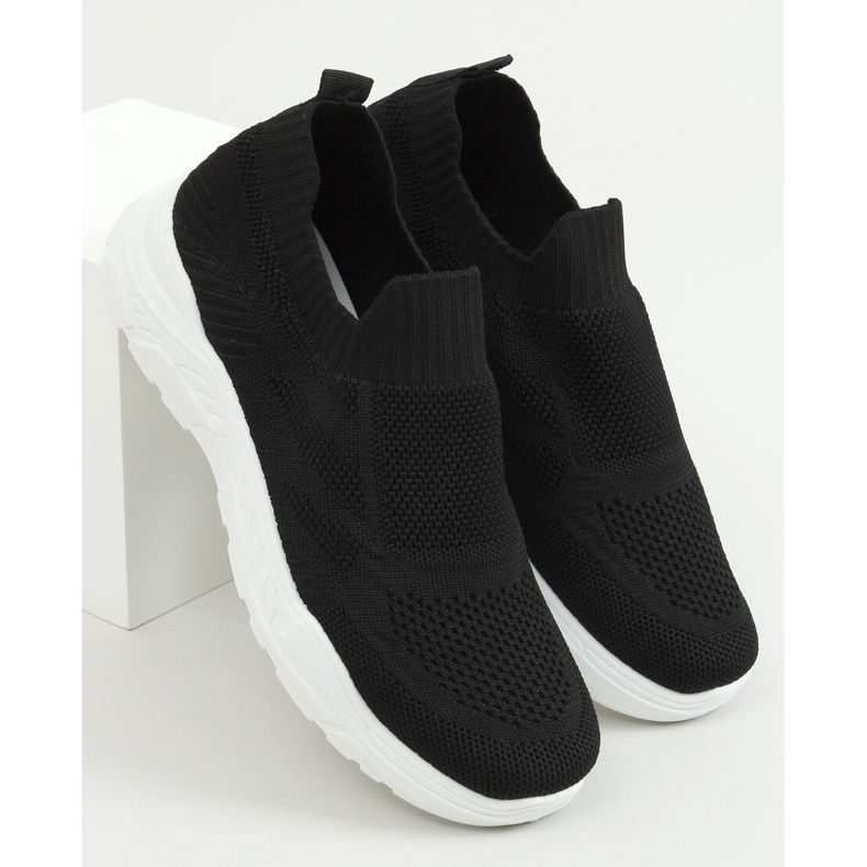 Nero LA172P Calze nere scarpe sportive 1