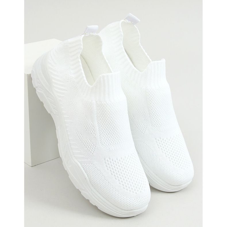Bianco LA172P Calze bianche scarpe sportive 1