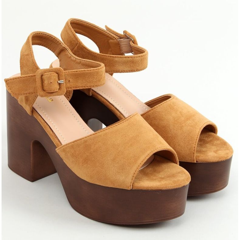 Sandali zoccoli cammello F8201 Camel marrone 1