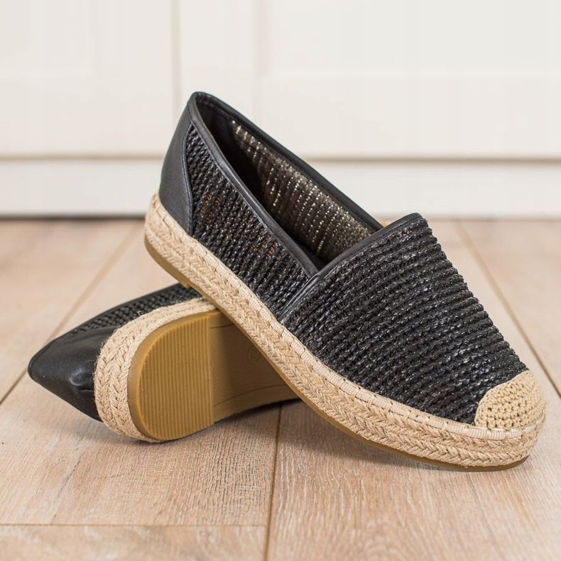 Coura Espadrillas intrecciate nero 1