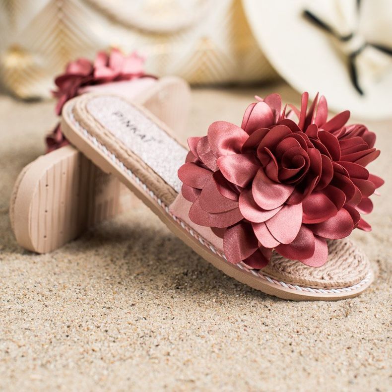 SHELOVET Pantofole Rosa Con Fiore 1