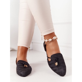 Ballerine In Spitz Con Filo Intrecciato Lu Boo Nero 1
