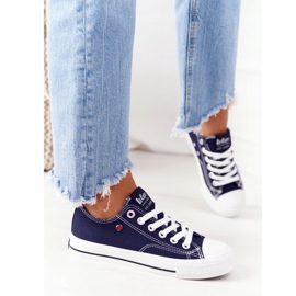 Sneakers da donna Lee Cooper LCW-21-31-0095L Navy Blue bianca blu navy 1