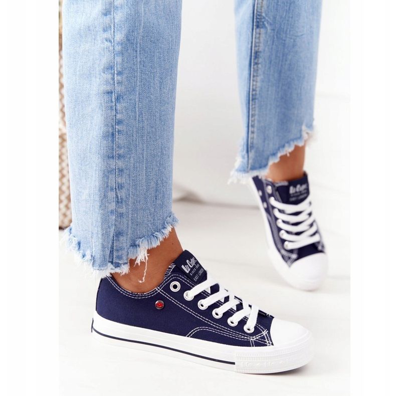 Sneakers da donna Lee Cooper LCW-21-31-0095L Navy Blue bianco blu navy 1